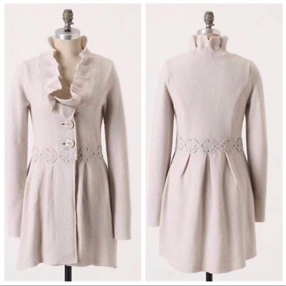 ANTHROPOLOGIE Ivory Sweater By Charlie & Robin